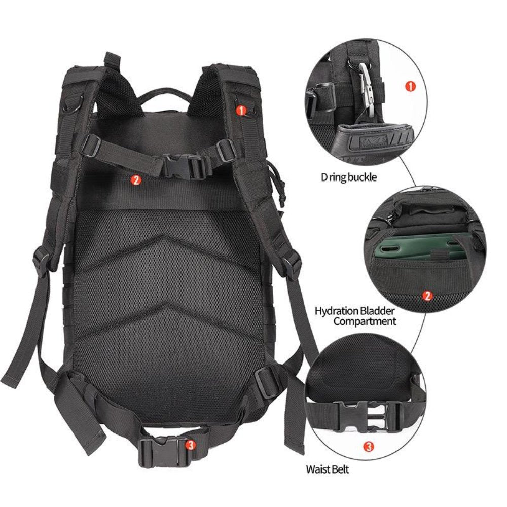 42L Tactical Camping/Hiking Backpack Bag with USA Patch